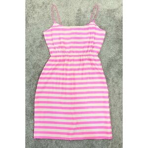 J.Crew Pink Striped Sleeveless Dress Summer Casual Sundress Woman's Sz 4